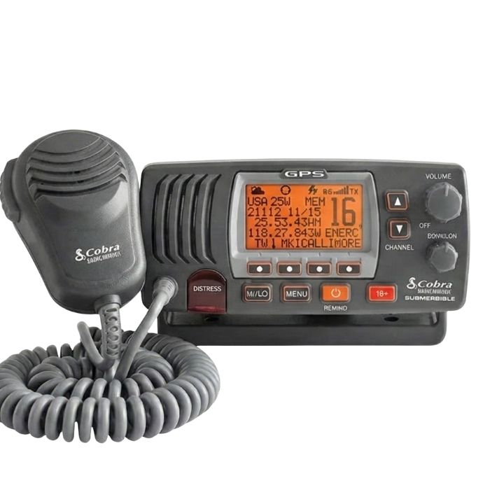 Aselsan Cobra MR F77B GPS E Sabit Deniz Telsizi - Dahili GPS & Sınıf D DSC - Siyah